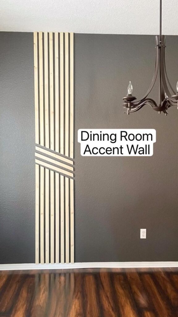 Modern Accent Wall Installation: A Stylish Statement for Your Dining Room