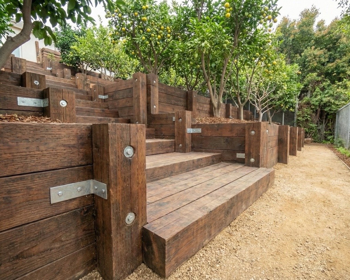 Replacement of Support Beams and Site Restoration on a Hillside in Los Angeles
