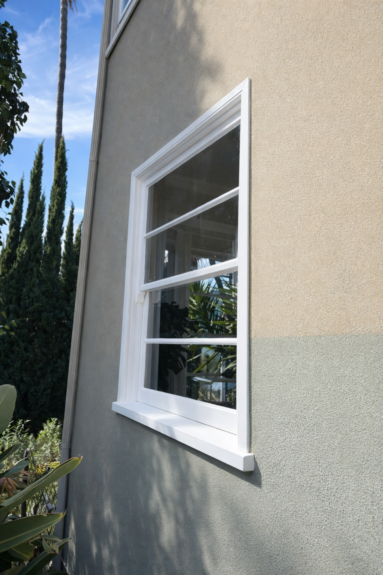 Exterior Wood Window Trim Restoration in Los Angeles