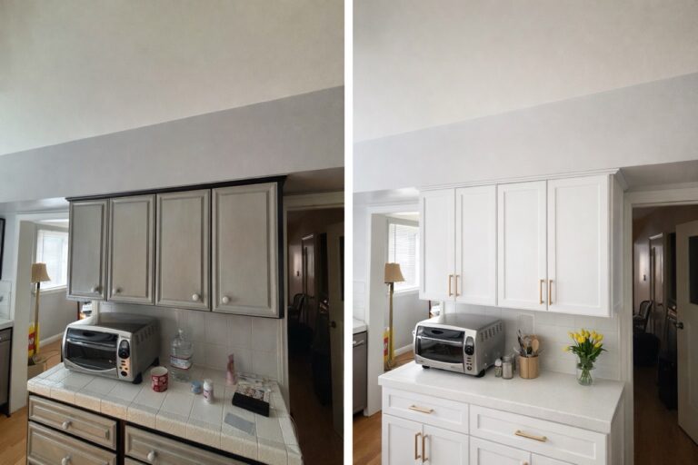 Kitchen Remodel in Los Angeles: New Cabinet Fronts, Countertop Replacement, and Tile Backsplash Upgrade
