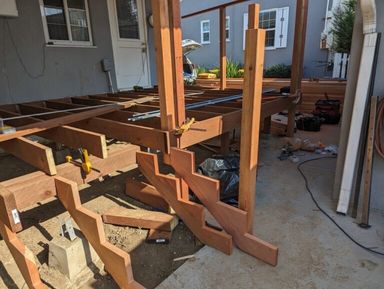 Custom deck and pergola build by ProHands in Los Angeles, Glendale and Burbank