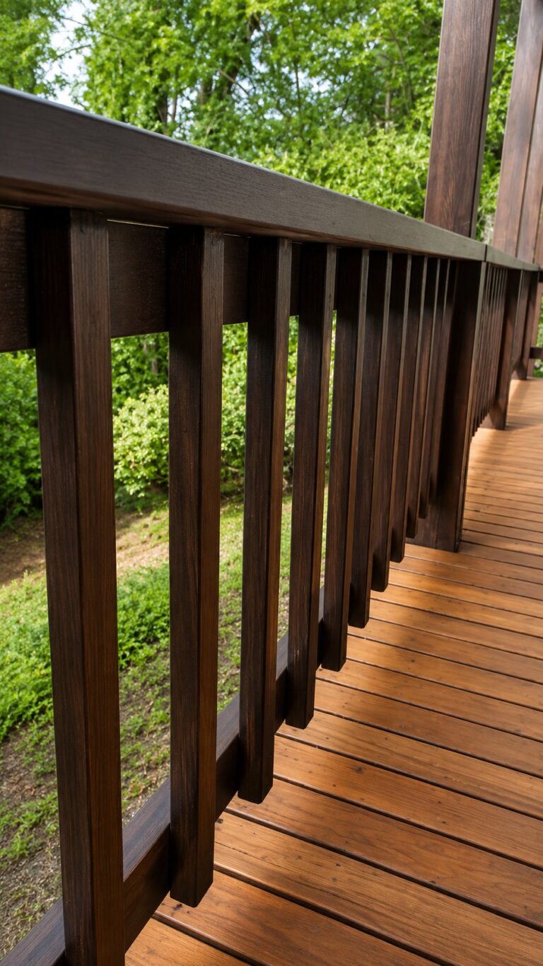 Wide-angle hardwood deck on premium LA hillside backyard
