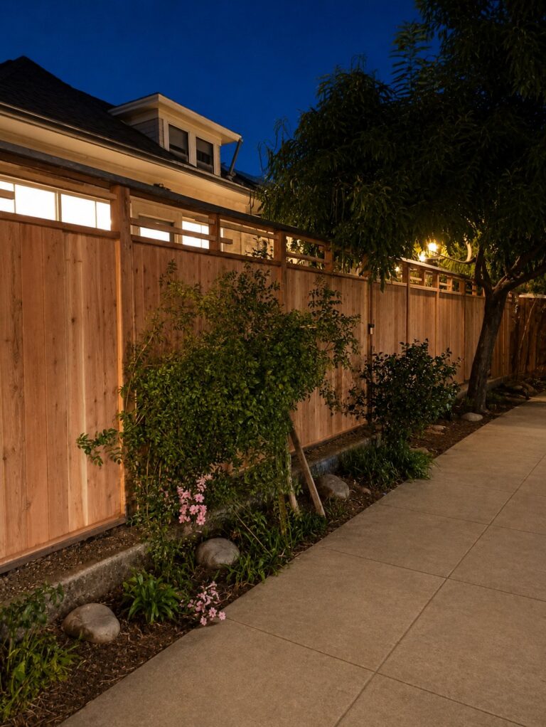 Redwood board and decorative top detail, LA