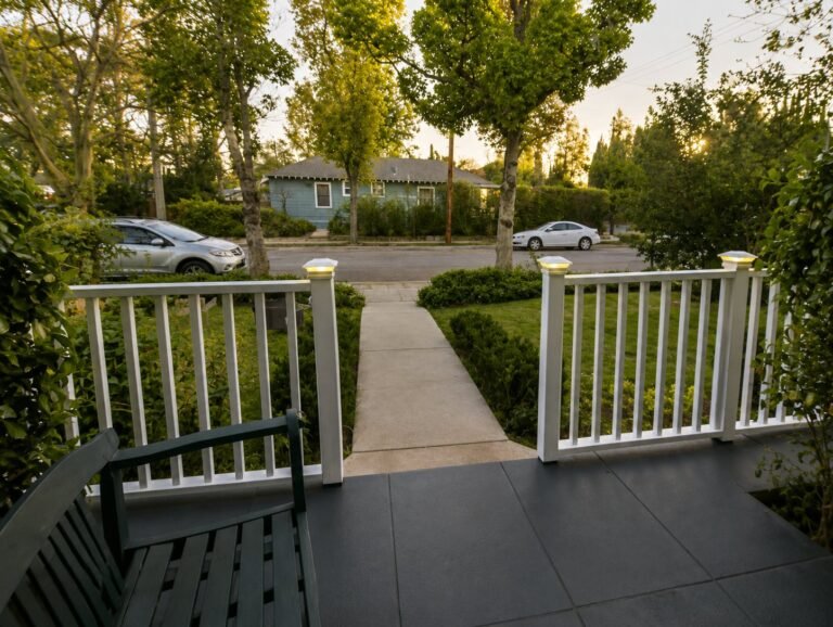 Front porch railing with matching gates by ProHands, Los Angeles