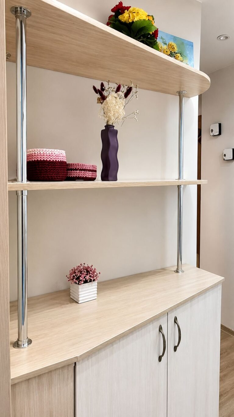 Custom apartment cabinets with light wood finish and antique brass handles — ProHands Los Angeles