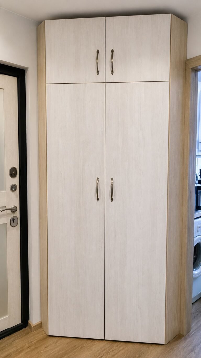 Custom entryway storage cabinet full-height fitted in Los Angeles apartment — ProHands