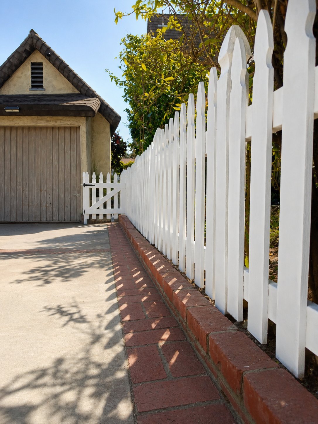 Traditional white picket fence installation by ProHands, LA contractor