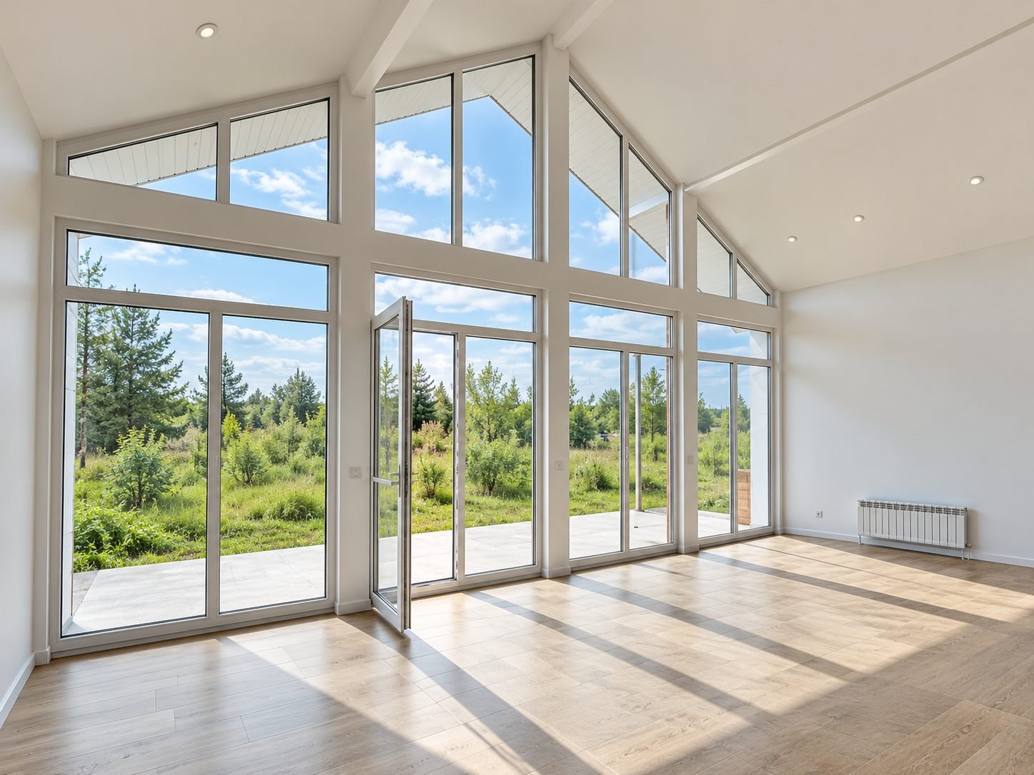 Interior with cathedral ceilings and floor-to-ceiling windows — ProHands Russia Portfolio 2013–2022