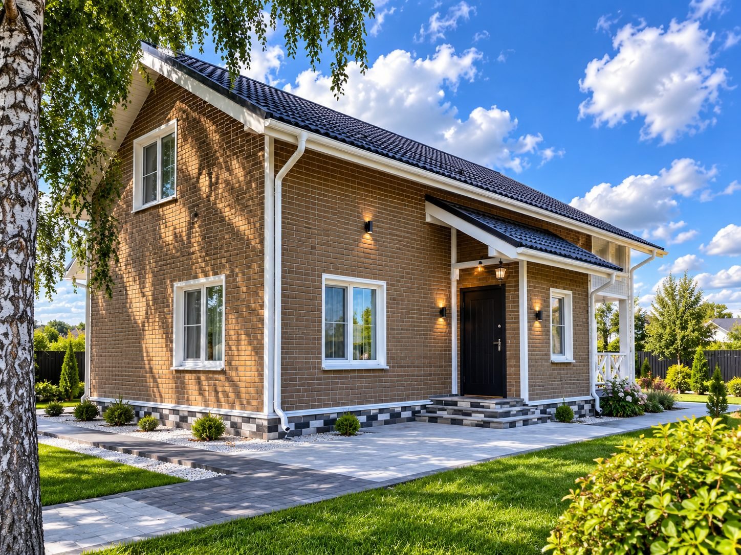 Classic yellow-brick two-story family home — ProHands Russia Portfolio 2013–2022